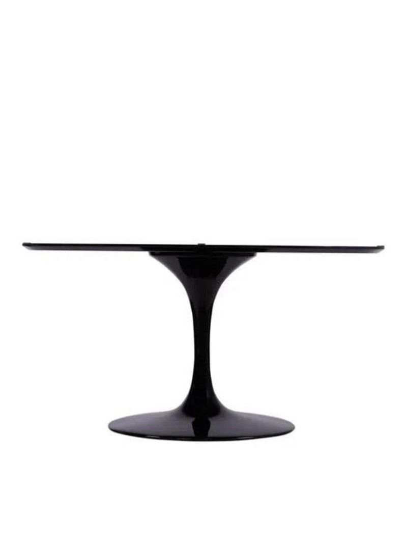 Base De Mesa De Jantar Saarinen Oval Para Tampo De 244x137 Cm Preta