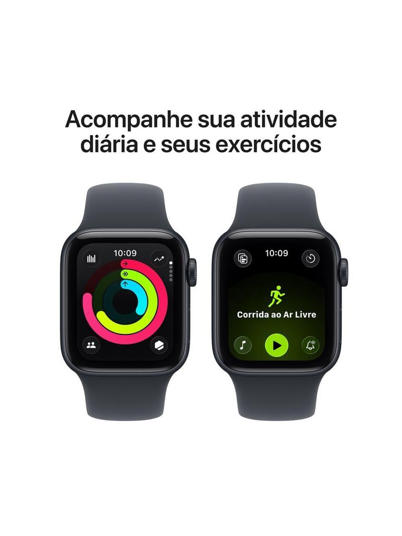 Apple watch se 3 gps+ cellular 44mm pulseira esportiva m/g meia-noite