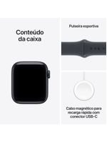 Apple watch se 3 gps+ cellular 44mm pulseira esportiva m/g meia-noite