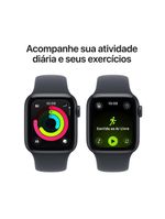Apple watch se 3 gps+ cellular 44mm pulseira esportiva m/g meia-noite