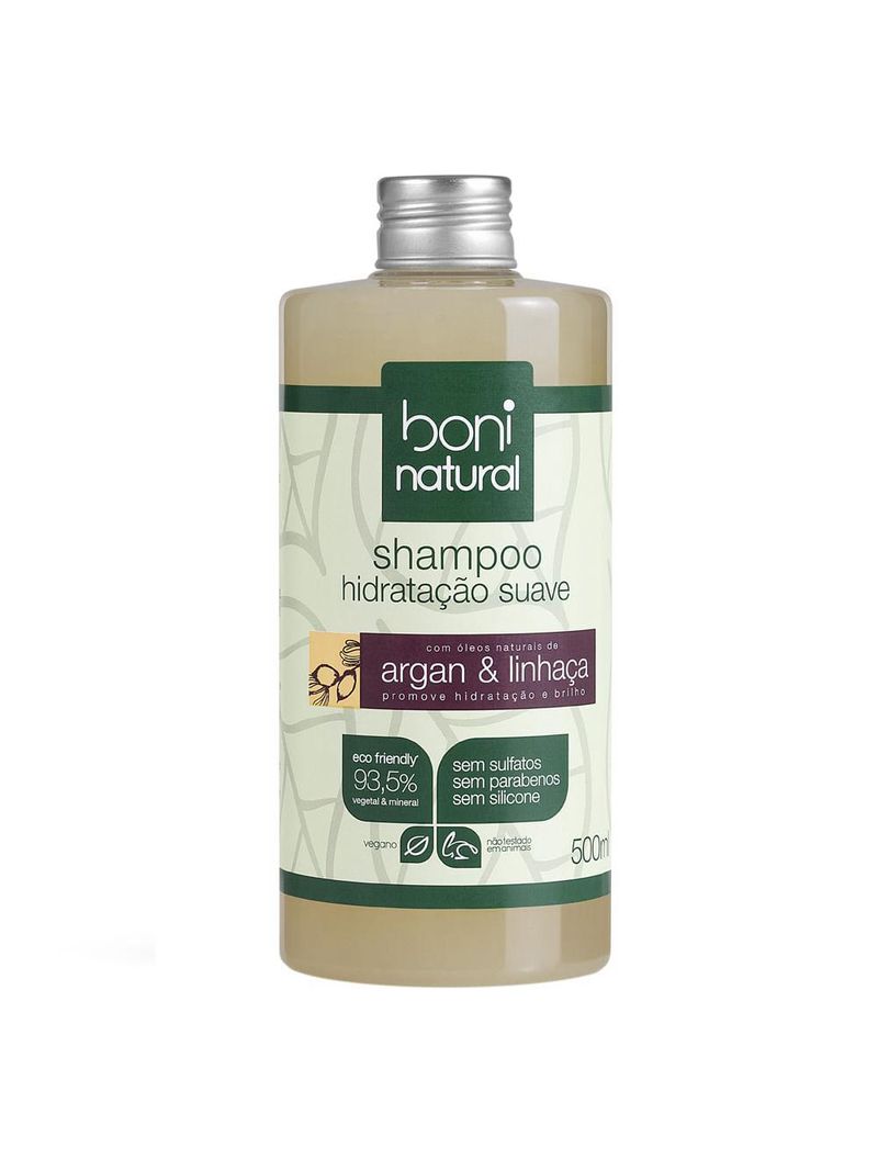 Boni natural argan e linhaça - shampoo