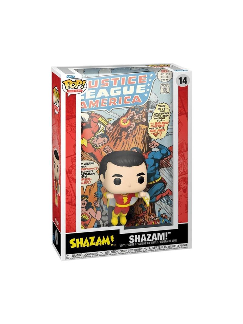 Boneco funko pop! comc cover - liga da justiça da américa: shazam!