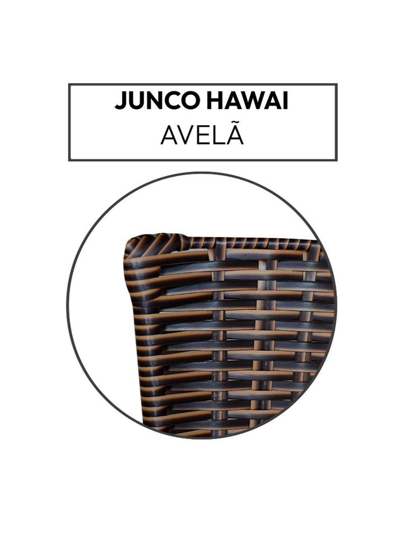 4 Cadeiras Branca Para Mesa Hawai Avelã Assento Floral Branco