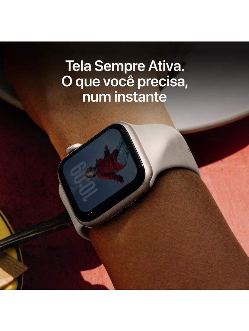 Apple watch se 3 gps+ cellular 44mm pulseira esportiva m/g meia-noite