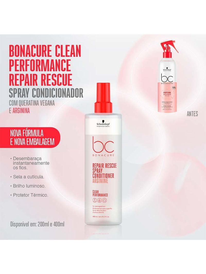 Schwarzkopf bc clean performance repair rescue - condicionador spray