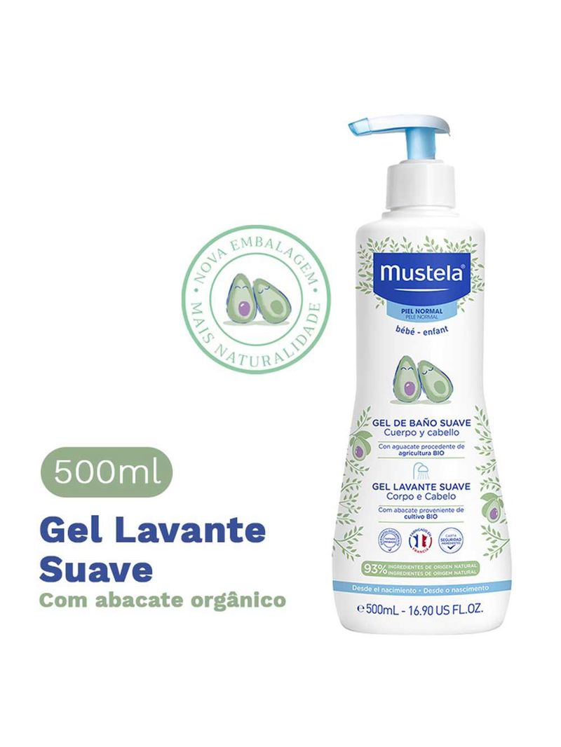 Gel lavante mustela corpo e cabelo