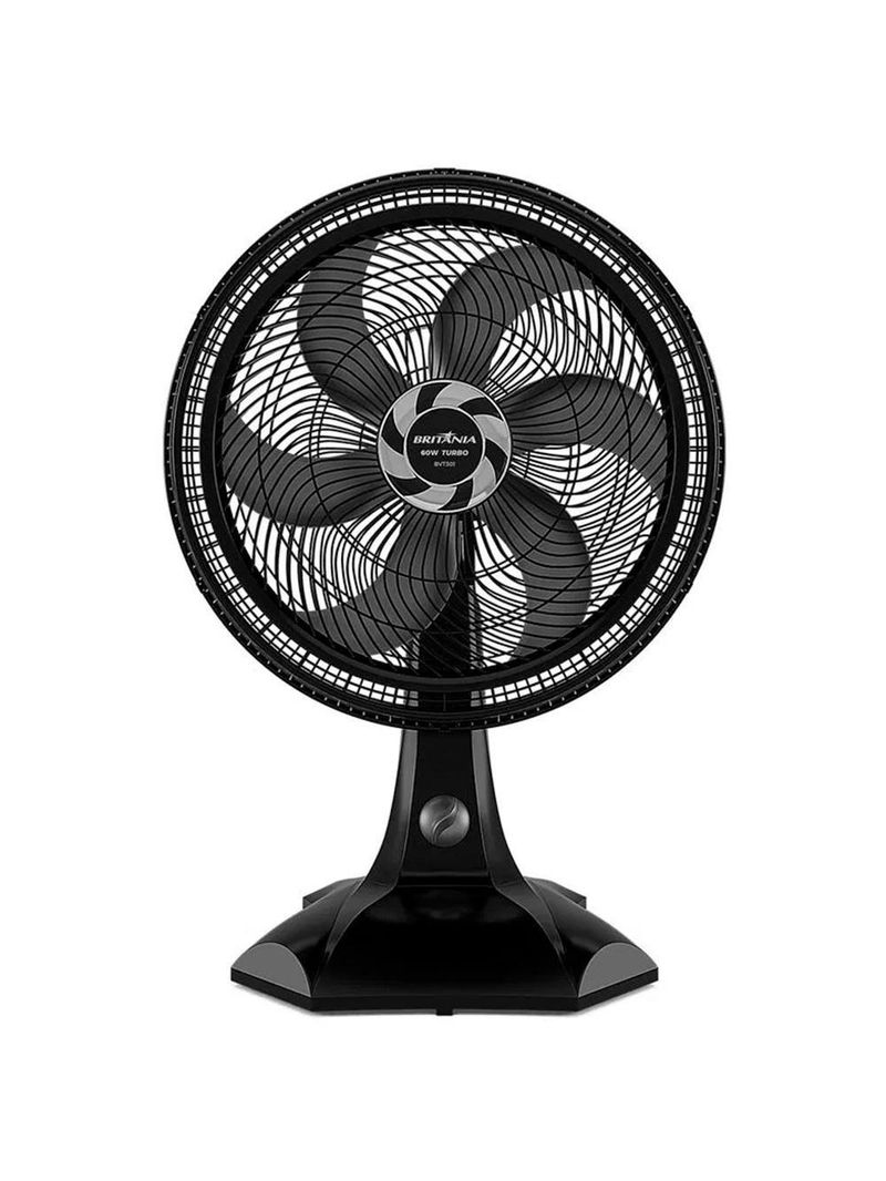Ventilador De Mesa 30cm Bvt301 Com 6 Pás E 3 Velocidades Britânia Preto 127v