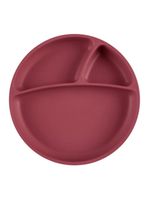 Prato infantil de silicone com divisórias e sucção portions velvet rose - minikoioi