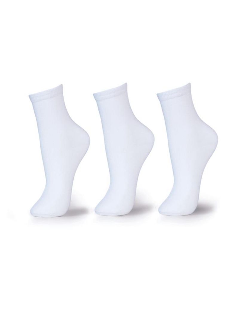 Kit com 3 meias infantil unissex lisa