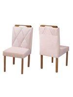 Conjunto Sala De Jantar Napole Mesa Redonda 1,2m E 4 Cadeiras - Móveis Mix Off White E Nude
