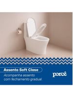 Vaso Sanitário Monobloco Porcê Abstratus Privada Com Assento Branco (PVS42MBSFA-BR)