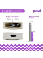 Vaso Sanitário Monobloco Porcê Abstratus Privada Com Assento Branco (PVS42MBSFA-BR)