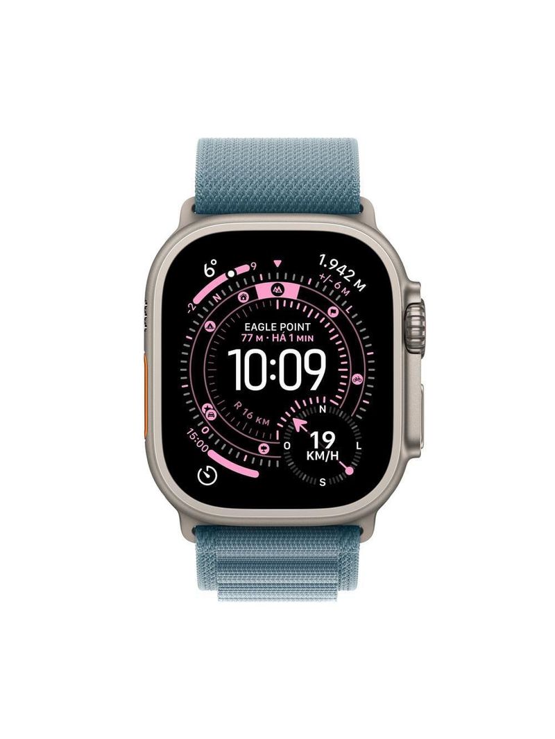 Apple watch ultra 3 gps+ cellular 49mm pulseira loop alpina g azul-clara