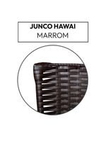 4 Cadeiras Para Mesa Branca Hawai Marrom Assento Floral Orquídea