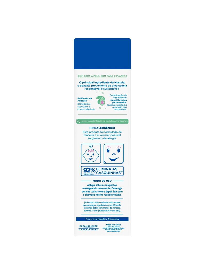 Creme infantil mustela bebê stelaker crosta láctea