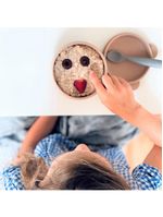 Tigela urso de silicone bowly 450ml bubble beige - minikoioi