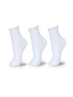 Kit com 3 meias infantil unissex lisa