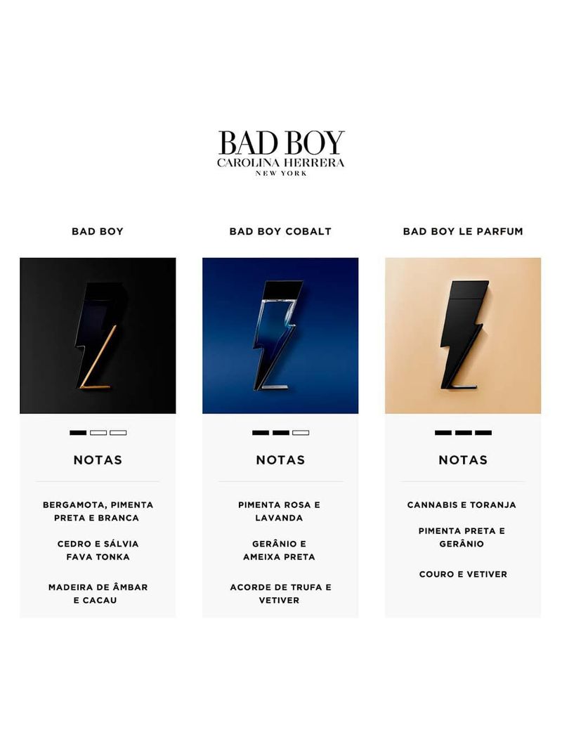Bad boy cobalt carolina herrera – perfume masculino – eau de parfum
