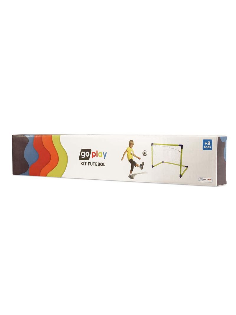 Go play kit futebol com bola trave de gol e bomba indicado para +3 anos multikids - br952