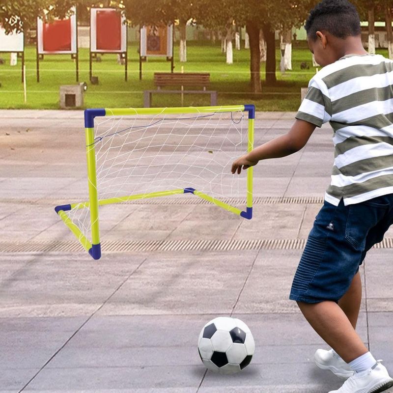 Go play kit futebol com bola trave de gol e bomba indicado para +3 anos multikids - br952