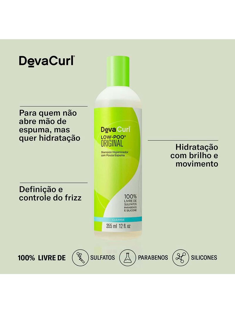 Deva curl shampoo low-poo - shampoo higienizador com pouca espuma