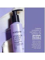 Ativador e modelador océane para cabelos cacheados