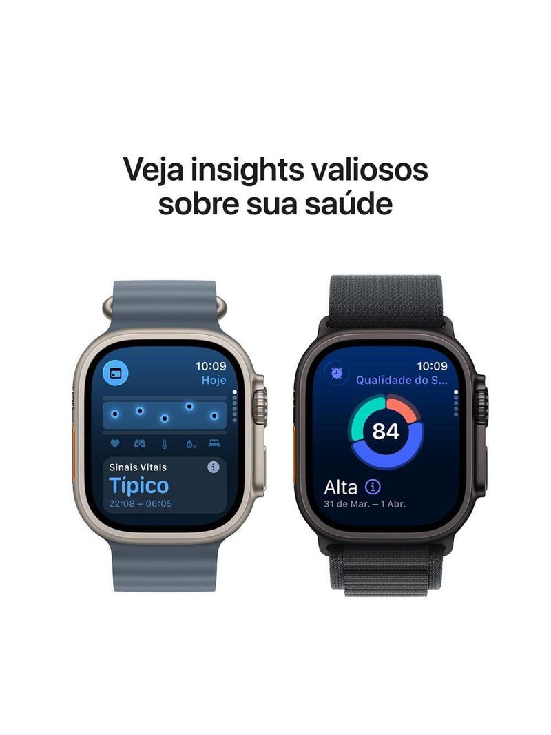 Apple watch ultra 3 gps+ cellular 49mm pulseira loop alpina g azul-clara