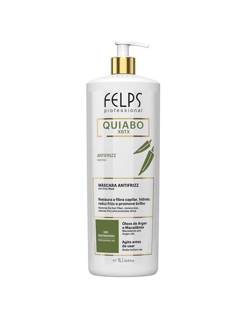 Felps quiabo xbtx okra - máscara antifrizz