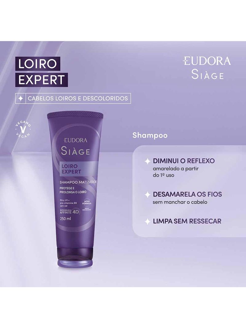 Eudora siàge loiro expert shampoo matizador