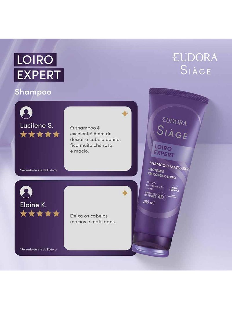 Eudora siàge loiro expert shampoo matizador