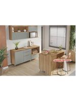 Kit Cozinha Modulada 6 Peças Marquesa 2aéreos+3balcões+1ilha C6p02 Nature Verde