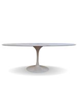 Mesa De Jantar Tulipa Saarinen Oval 180x100cm Testurizado Marmore