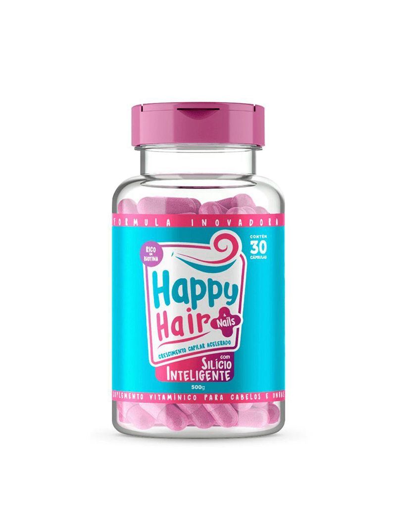 Happy Hair Nails Silício Inteligente - Suplemento Capilar 30 Cápsulas
