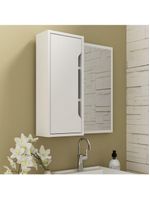 Espelheira Para Banheiro 60cm Com 1 Porta Multimóveis Cr10117 Branco
