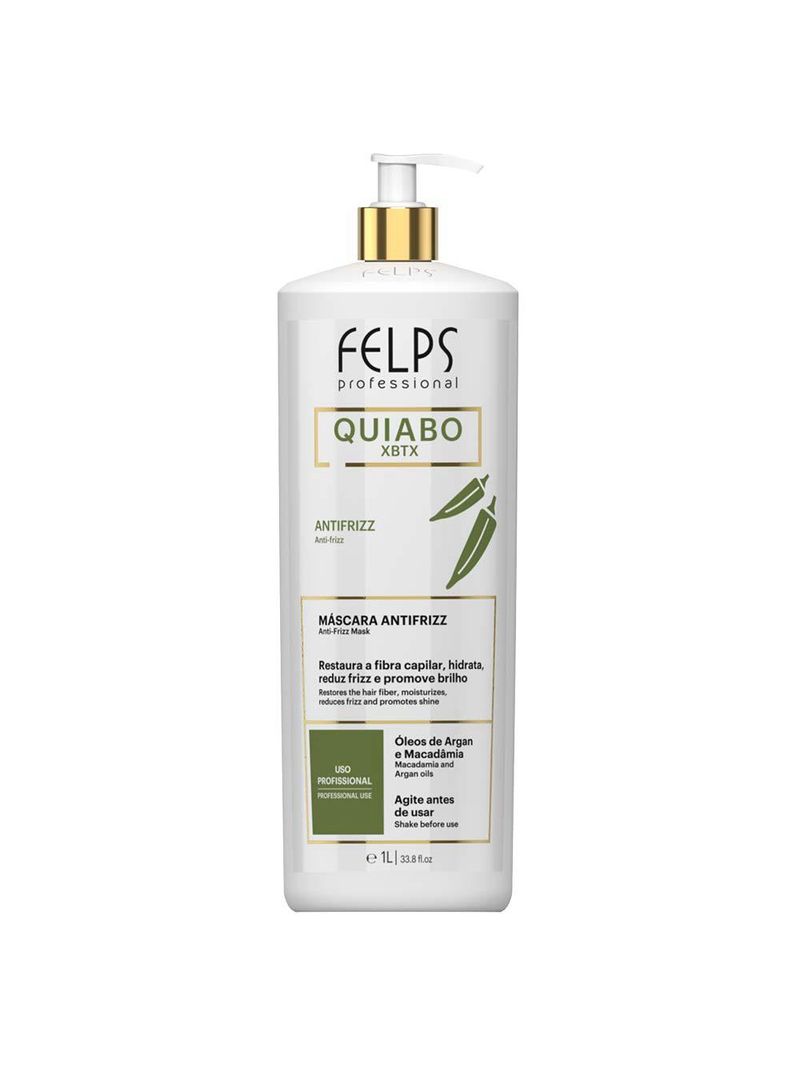 Felps quiabo xbtx okra - máscara antifrizz