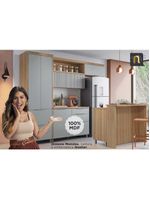 Kit Cozinha Modulada 6 Peças Marquesa 2aéreos+3balcões+1ilha C6p02 Nature Verde
