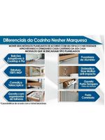 Kit Cozinha Modulada 6 Peças Marquesa 2aéreos+3balcões+1ilha C6p02 Nature Verde