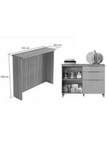 Kit Cozinha Modulada 6 Peças Marquesa 2aéreos+3balcões+1ilha C6p02 Nature Verde