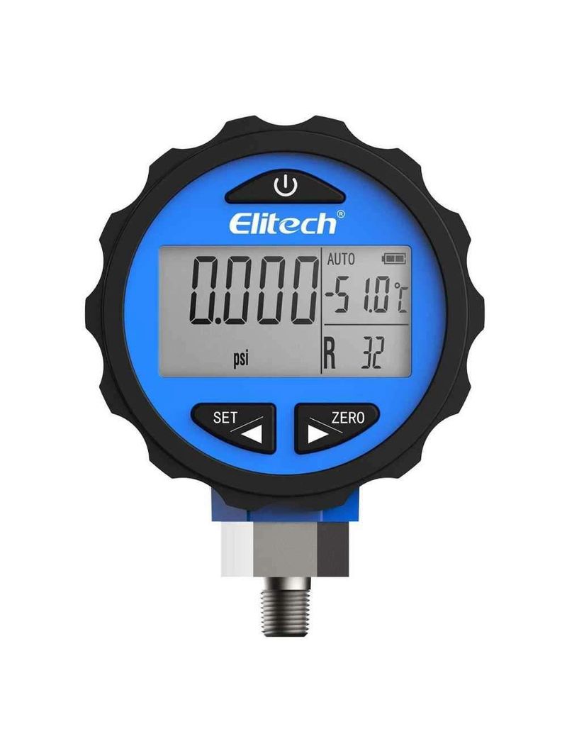 Manômetro Digital Baixa Pressão 0 a 500psi Pilha Alcalina AAA (1,5v) Elitech