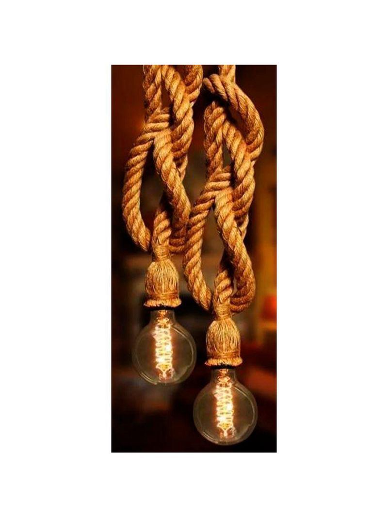 Luminária Suspensa Vintage Luzes Suspensas Rústicas Soquete De Teto Para Viver Luminária Rústica