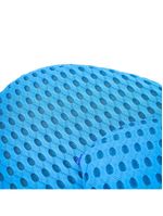Travesseiro Apoio Lombar Curva Almofada Ortopedica Para Costas Azul