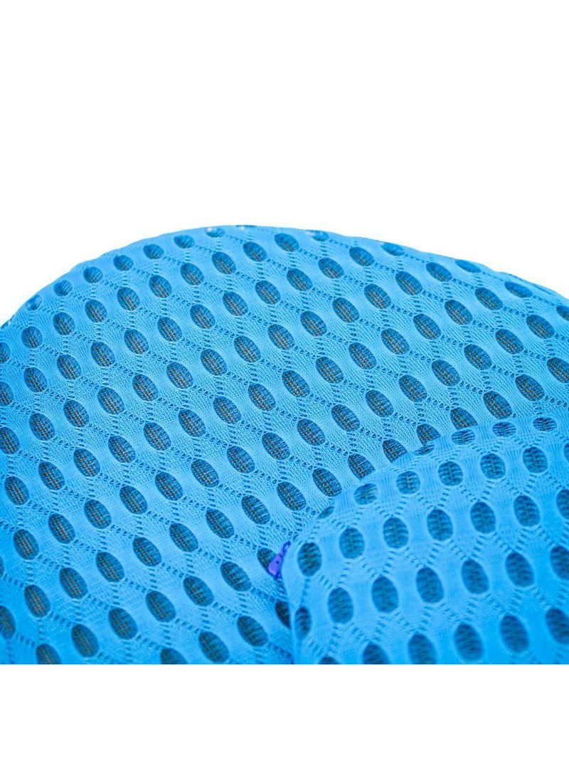 Travesseiro Apoio Lombar Curva Almofada Ortopedica Para Costas Azul