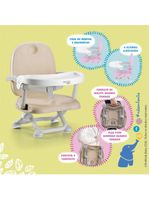 Cadeira de alimentação para bebê multikids até 15kg elevatória azul - bb107