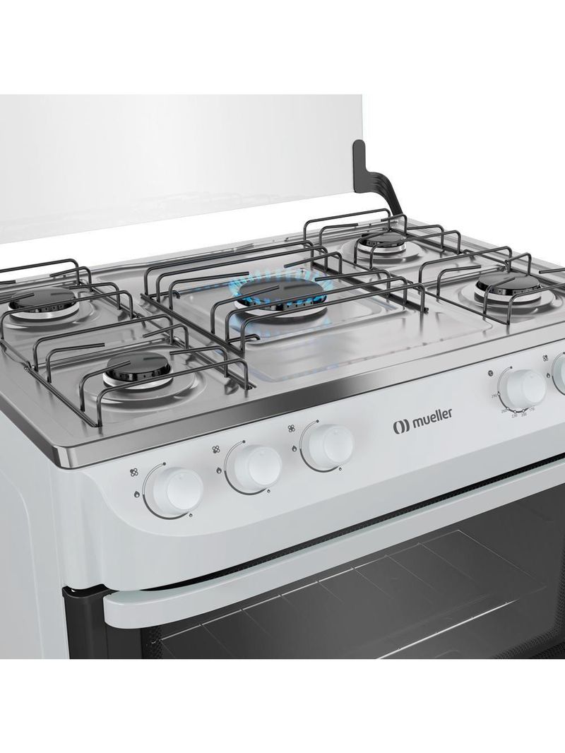 Fogão Mueller 5 Bocas Branco Acendimento Manual Mfi5ba