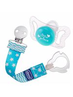 Prendedor de chupeta fashion clip azul - chicco