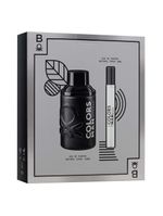 Coffret united colors man black intenso benetton kit - perfume masculino edp + travel size
