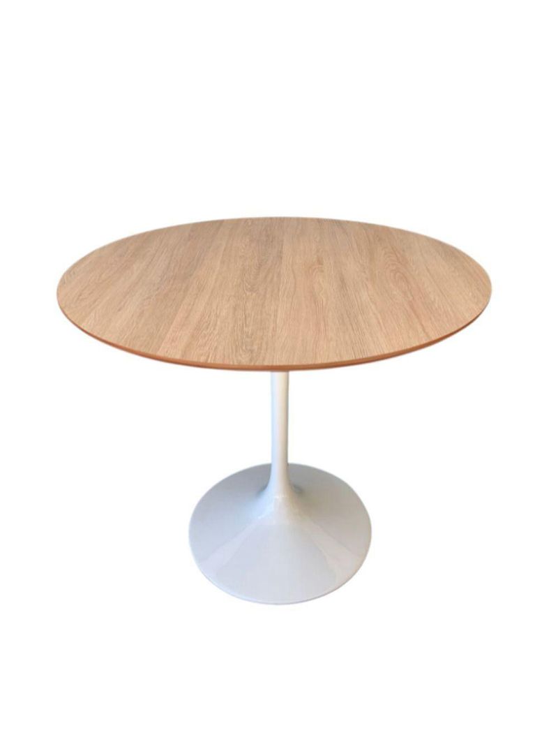 Mesa De Jantar Tulipa Saarinen Redonda 130cm Base Branca Tampo Jade
