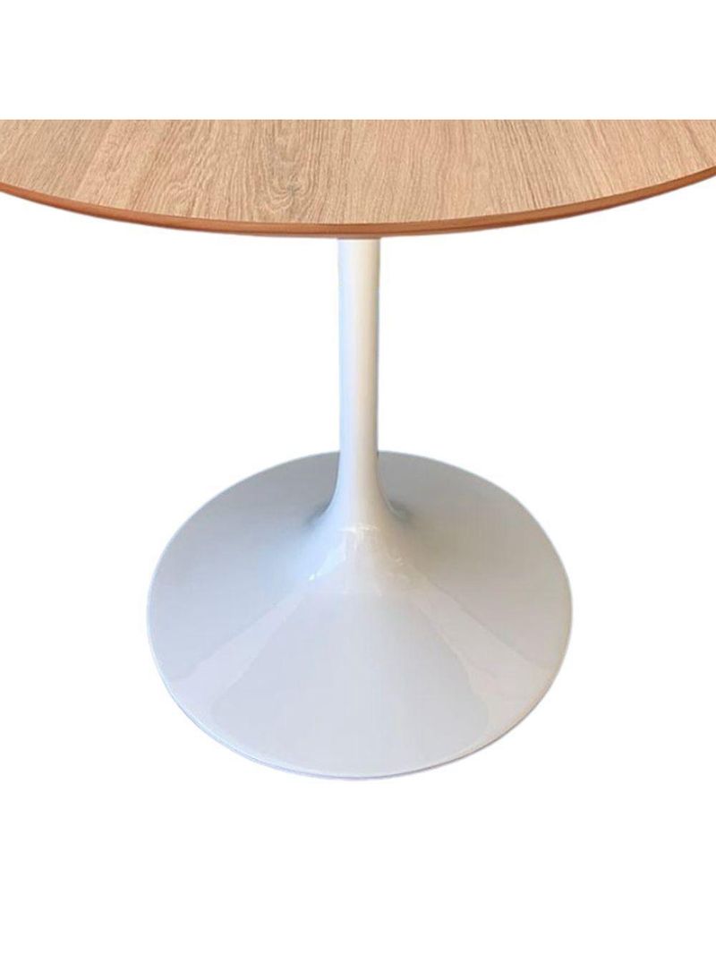Mesa De Jantar Tulipa Saarinen Redonda 130cm Base Branca Tampo Jade