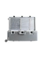 Mala de viagem grande ultra ampla policarbonato 4 rodas kyoto trunk prata