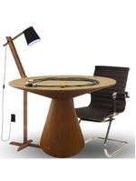 Mesa De Jantar Eclipse Cone Redonda 130cm Em Freijo